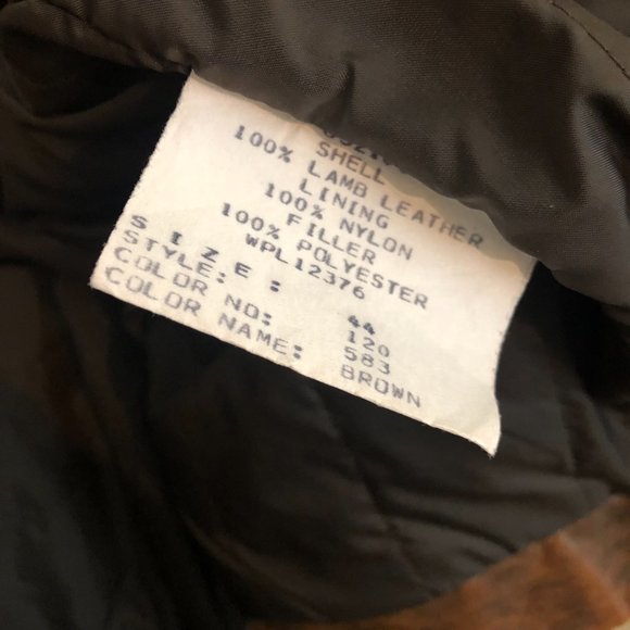 Pioneer Wear Distressed Men's Bomber Style Brown Lamb Leather Jacket Size 44 - Picture 10 of 16